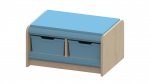 Trudy Classroom Storage - Double Tray Storage Bench with Gratnells Tray
