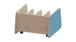 Trudy Book Storage -  Mobile Trundle Book Divider