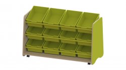 Trudy Storage - Trudy 12 Angled Tray Mobile Unit