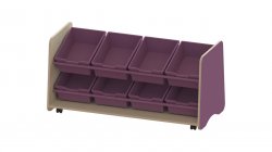 Trudy 8 Angled Tray Mobile Storage Unit