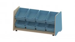 Trudy 8 Angled Tray Mobile Storage Unit