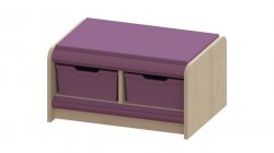 Double Tray Storage Bench