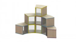 Trudy Storage - Curve Storage Box Configuration with Coloured Edging