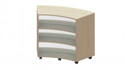 Trudy Book Storage - Curved Mobile Double Sided Library Bay