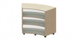 Trudy Book Storage - Curved Mobile Double Sided Library Bay