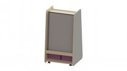 Trudy Classroom Art Easels - Magnetic Art Easel With Whiteboard Ends with Storage