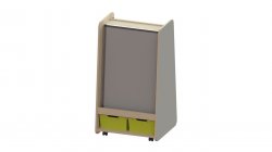 Trudy Classroom Art Easels - Magnetic Art Easel With Whiteboard Ends with Storage