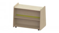Trudy Book Storage - Mobile Low Double Sided Book Shelving