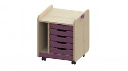 Trudy Mobile Small Pull-Out Classroom Storage Tray Unit