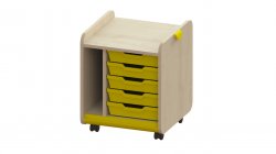 Trudy Mobile Small Pull-Out Classroom Storage Tray Unit