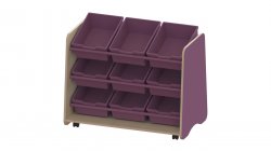 Trudy Storage -  9 Angled Tray Mobile Unit