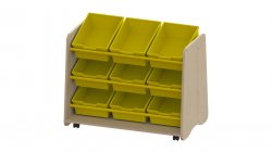 Trudy Classroom Storage -  9 Angled Tray Mobile Unit