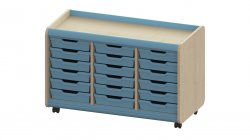 Trudy Classroom Storage -  18 Tray Mobile Unit