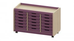 Trudy Classroom Storage -  18 Tray Mobile Unit
