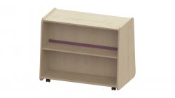 Trudy Book Storage - Trudy Low Double Sided Mobile Bookcase