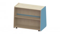 Trudy Book Storage - Trudy Low Double Sided Mobile Bookcase