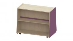 Trudy Book Storage - Trudy Low Double Sided Mobile Bookcase