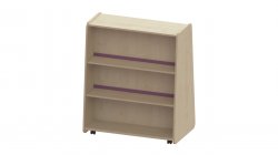 Trudy Book Storage - Tall Double Sided Mobile Bookcase