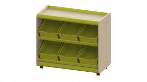 Trudy 6 Tray Easy Access Mobile Classroom Storage Unit