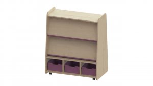 Trudy Book Storage - Tall Mobile Double Sided Book Shelving