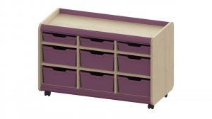 Trudy Classroom Storage -  9 Tray Mobile Tray Unit