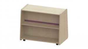 Low Double Sided Mobile Bookcase