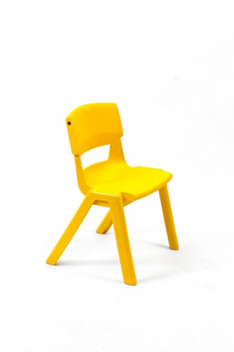 Postura Plus One Piece School Chair: Size Mark 2 - 310 Seat Height: Yellow