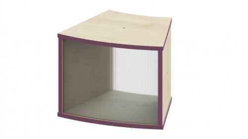 Trudy Inside Curve Storage Display Box: Maple: Maple