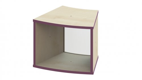 Trudy Outside Curve Storage Display Box: Maple: Maple