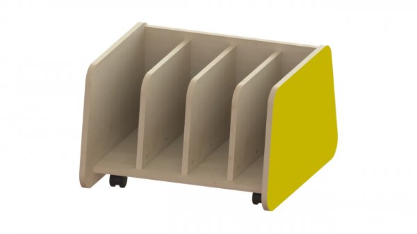 Trudy Book Storage -  Mobile Trundle Book Divider