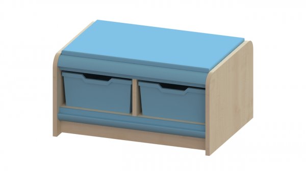 Double Tray Storage Bench